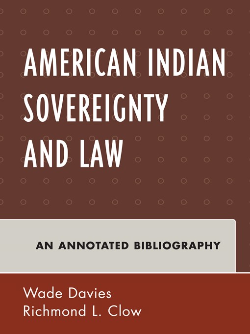Title details for American Indian Sovereignty and Law by Wade Davies - Available